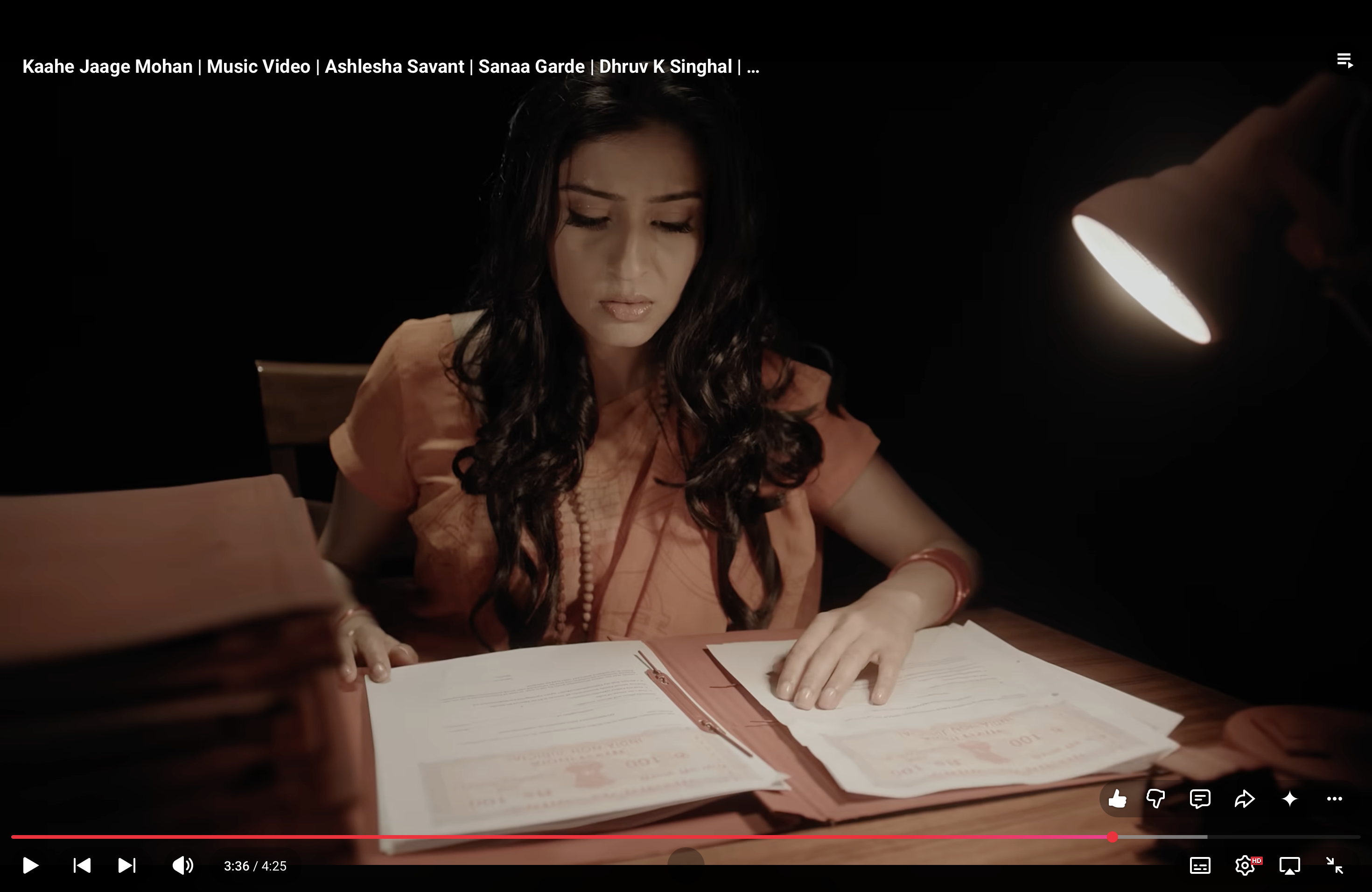 Kaahe Jaage Mohan: A woman writing at a desk