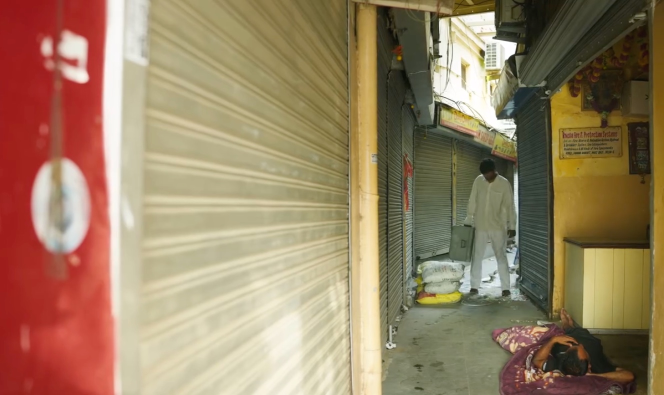 The Locked Doors of Delhi - 6: A narrow lane beside closed shutters